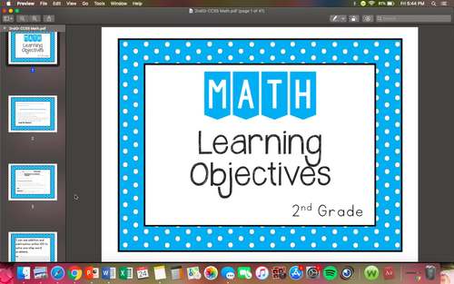 2nd Grade "I Can" Statements and Standards | CCSS Math | Distance Learning