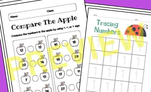 Summer Math Worksheet MEGA Pack – For Early Grades, Count, Add ...
