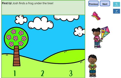 Spring Following Directions with First, Next & Last by Jennie's Speech Room