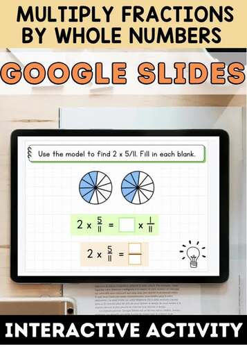 Multiplying Fractions by Whole Numbers with Models – Interactive Google Slides