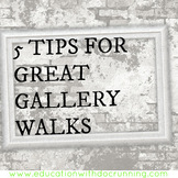 Five tips for successful gallery walks.