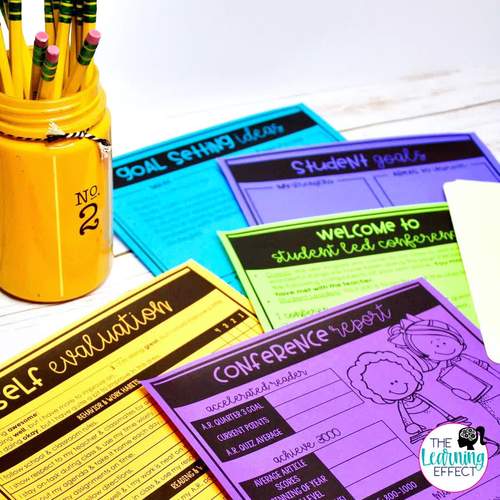 Student Led Conference Forms Editable by The Learning Effect TpT