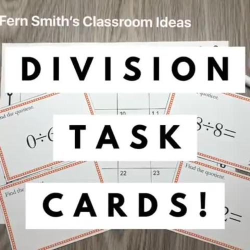 Division Rules for 1 and 0 Task Cards by Fern Smith's Classroom Ideas