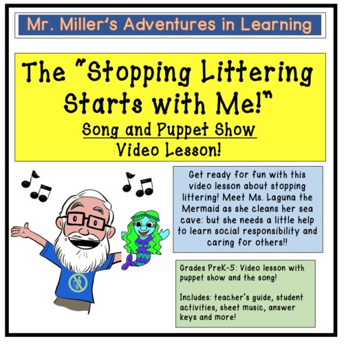 Preview of Puppet Show Video Lesson for the "Stopping Littering Starts With Me" Song!