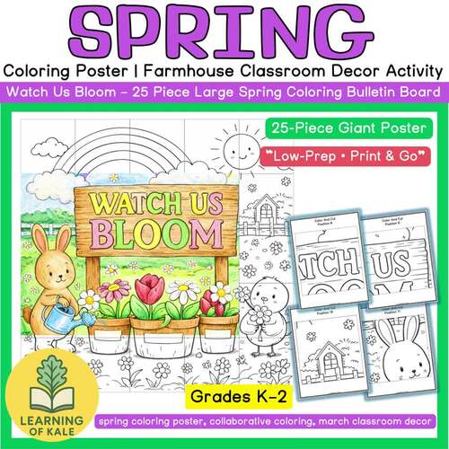 Spring Collaborative Coloring Poster Watch Us Bloom – Farmhouse ...