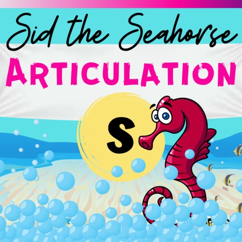 Preview of Sid the Seahorse Articulation Practice: /s/ & blends