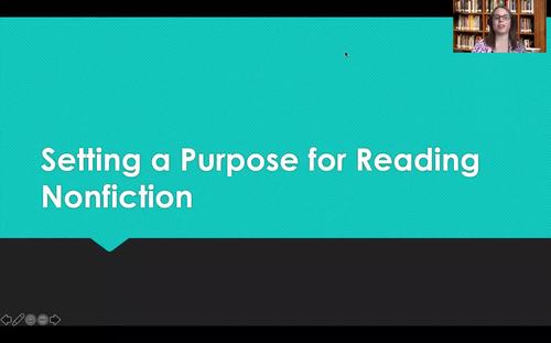 Preview of Setting a Purpose for Reading Nonfiction Video