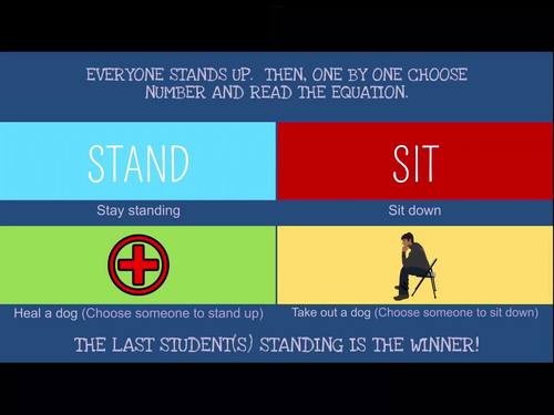 Subtracting Two-Digit Numbers With Regrouping/Composing Stand or Sit ...