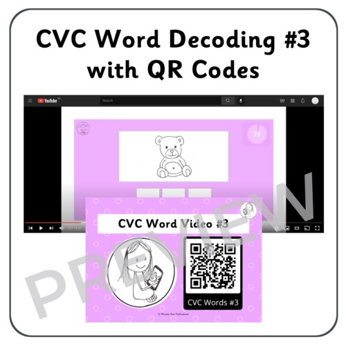 Preview of CVC Word Decoding: Video and QR Code #3
