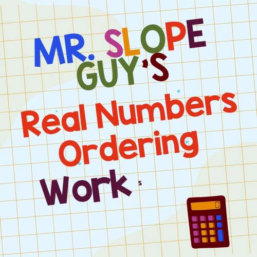 Real Numbers Ordering Activity Printable Worksheet for Middle School Math
