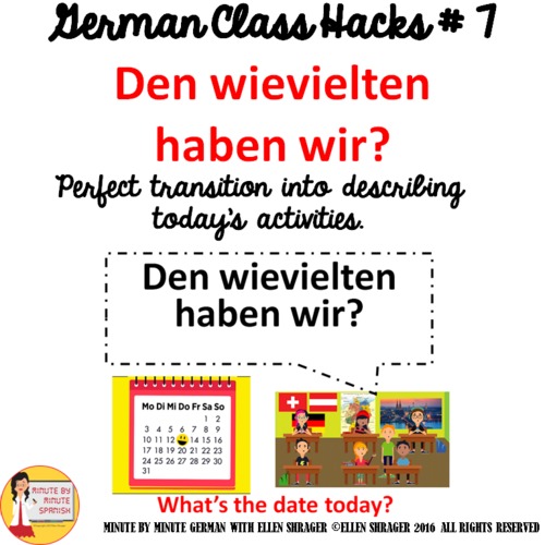 Preview of 07_German Class Transition Video "Date" for CI TCI TPRS - 90% Target Language