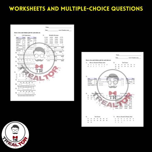 Box And Whisker Plot Worksheets With Answers PDF 16.898 Pages by TREALTOR