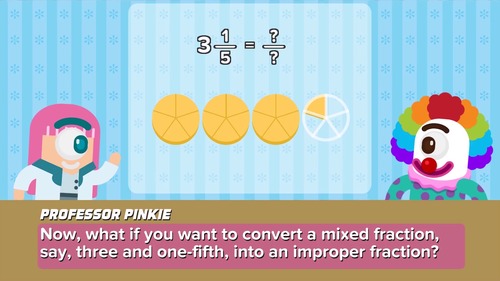 Preview of Improper Fractions, Mixed Numbers / Mixed Fractions