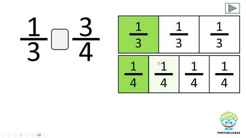 Fractions Comparison Interactive PowerPoint | 155 Visual Math Activities
