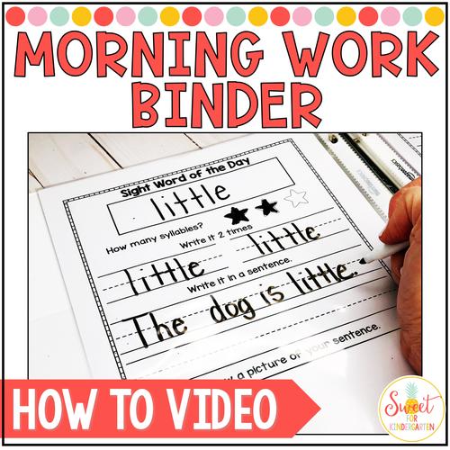 Preview of Transform your mornings with the Morning Work Binder
