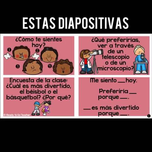 Morning Meeting Slides IN SPANISH by Ready to go Teacher | TPT