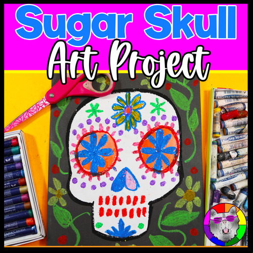 Sugar Skull Art Lesson, Mexico, Art Project Activity for Primary or 