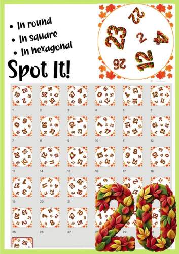 Spot the Number Match | Autumn Numbers Game | Fun Fall Math Activity
