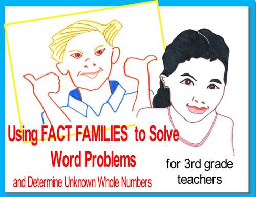 Preview of ALGEBRAIC THINKING: Fact Families, Word Problems, Solving for Unknown Numbers