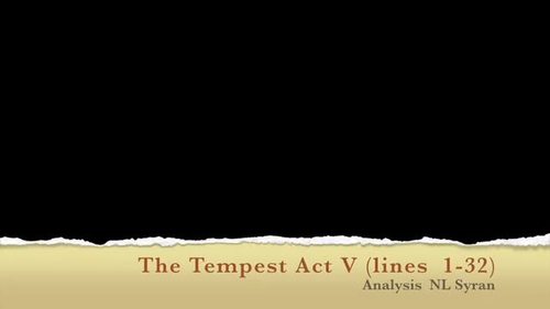 Preview of The Tempest: Analysis of Act 5 (IB, OIB, AP, university level; Shakespeare)