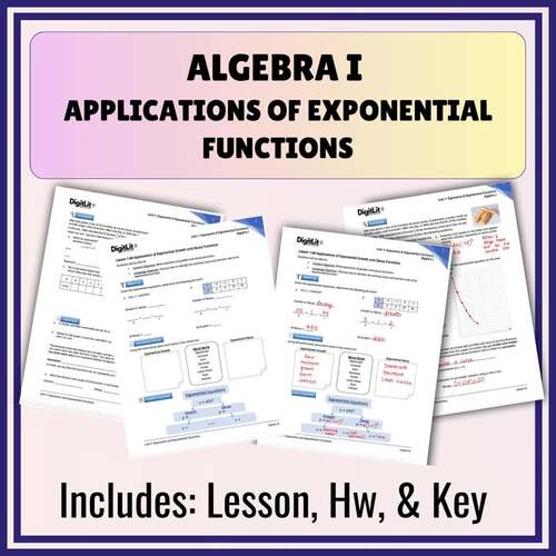Modeling Exponential Functions Guided Notes and Worksheet 8th-10th ...