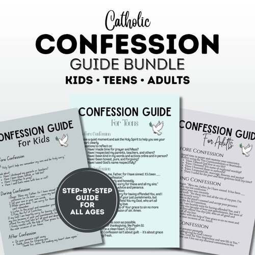 Catholic Confession Guide Bundle | Kids, Teens & Adults ...