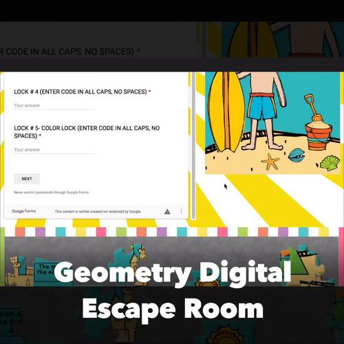 Digital Escape Room Geometry Math Activities Distance Learning TpT