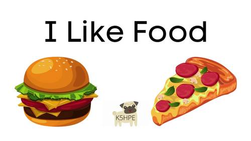Preview of I Like Food Sight Word Reader,  Early Literacy Vocabulary Reading Video/Ebook