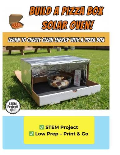 Solar Oven STEM Project – 5-Day NGSS Unit | Pizza Box Solar Cooker | Earth