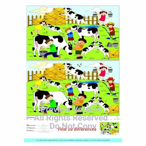 Find 10 Differences Worksheets | Spot the Difference | Visual Skills ...