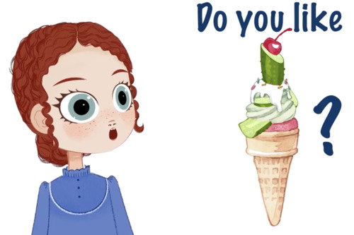Preview of Do You Like Pickle Ice Cream Video Drawing Worksheet Activity Center