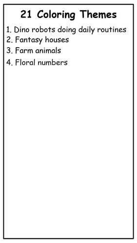 21 Coloring Themes for Classroom & Homeschool Activities | Mega ...