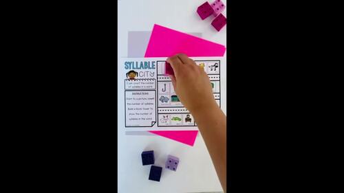 SYLLABLE AWARENESS | COUNTING SYLLABLES GAME by Lesson Lab Education