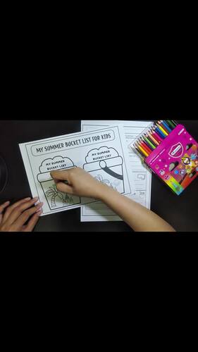 Summer Craft Bucket List End of the Year Activities /Writing Craft