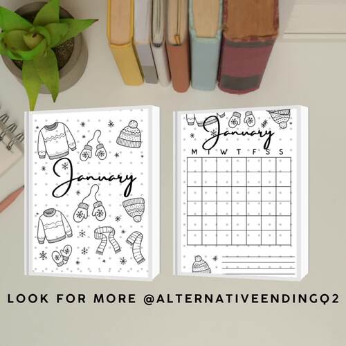 January Cover Page Printable Title Page January Calendar PRINTABLE