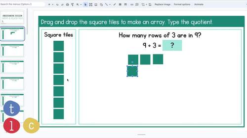 3rd Grade Division Arrays and Related Facts Digital Resource | TPT