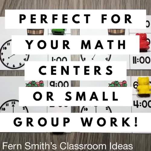 Time to the Hour Clip Cards by Fern Smith's Classroom Ideas | TPT