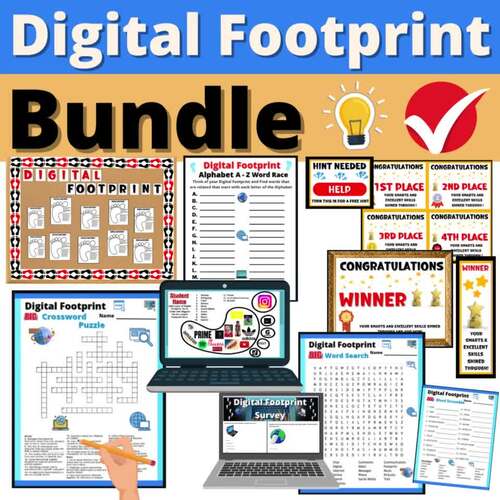 Digital Footprint Big Bundle of Resources Unit Activities Resources