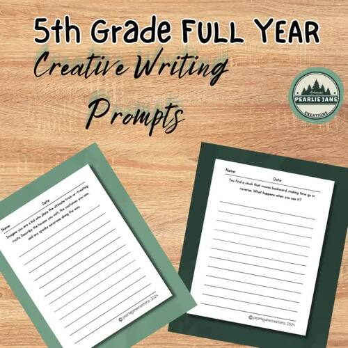 FULL YEAR Creative Writing Prompts for 5th Graders- Including Holidays