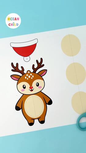 DIY Reindeer Printable Craft Fine Motor Activity (K–2) Low Prep ...
