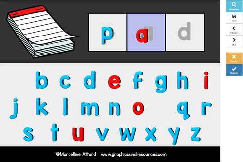 GUIDED BUILDING CVC WORD WORK BOOM CARDS DISTANCE LEARNING KINDERGARTEN ...