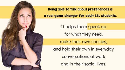 Asking About and Stating Preferences - Grammar Conversations for Adult ESL