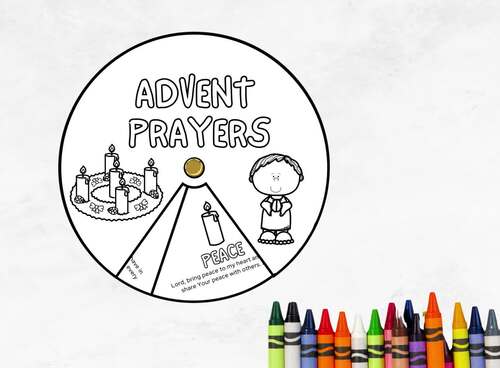 Christmas Advent Prayers Bible Spinning Wheel Craft Activity for Sunday