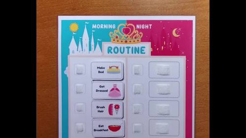 Chore Chart for Kids, Princess, Kids Visual Schedule for Preschool ...