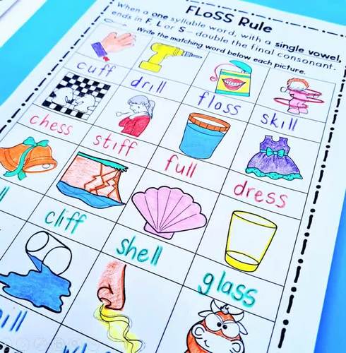 Double Consonant Worksheets F L and S FLOSS Rule Worksheets TPT