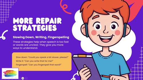 Communication Repair Strategies (D/HH) by Ms. A. Advocacy | TPT