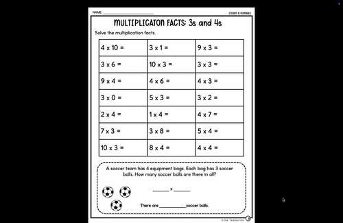 Grade 3 Ontario Multiplication & Division Worksheets by In Our Teacher Era