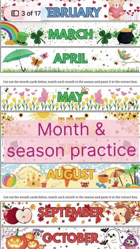 Months of the Year & Seasons Matching Activity | Calendar Activities