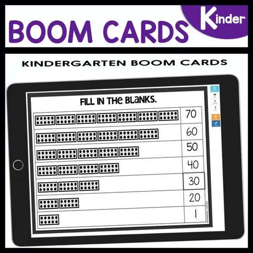 Counting by 10s up to 100 Boom Cards Kindergarten | TPT