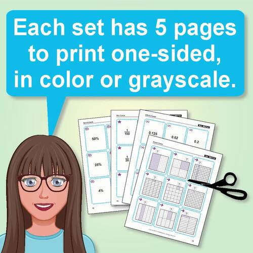 6th Grade Math Sense 17 Card Games & Activities Bundle | Print & PPT Digital